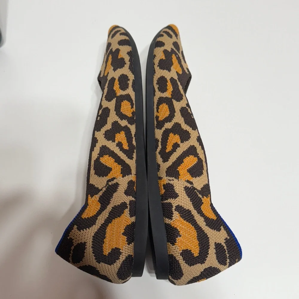 Rothy’s The Point Big Cat Leopard Print Flats - Picture 4 of 17